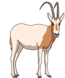 Gif animé antilope beige